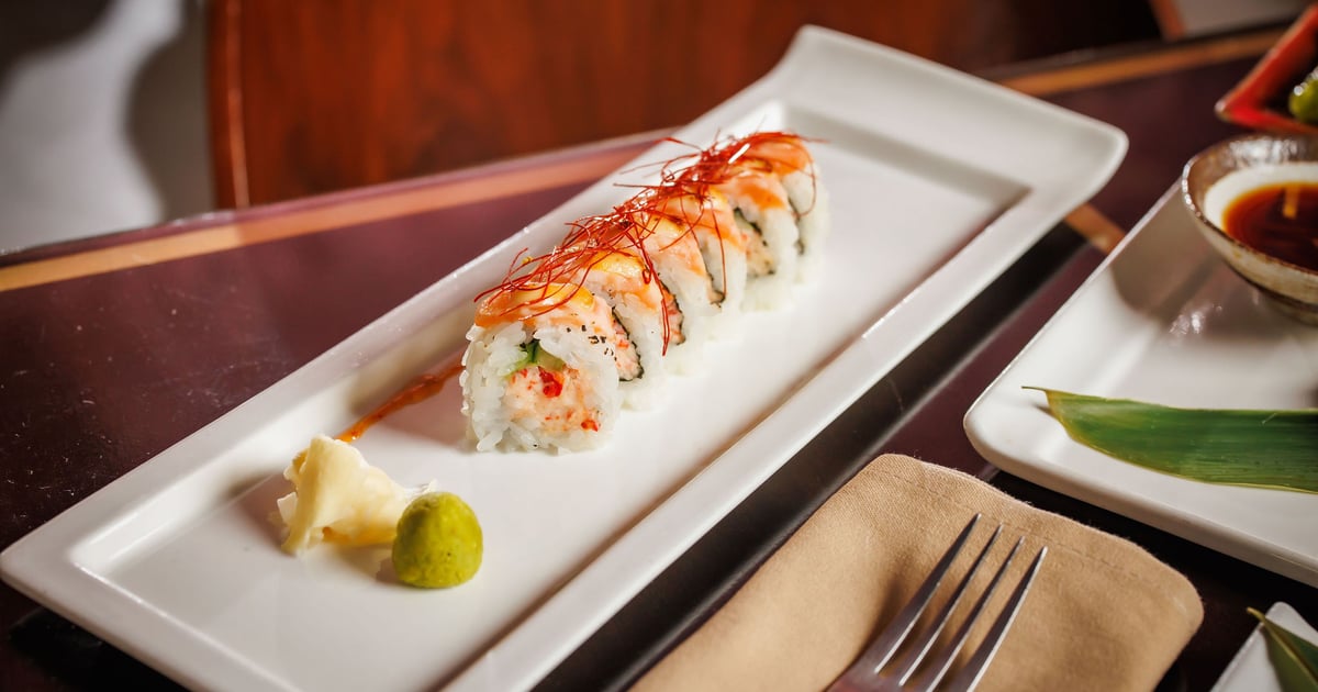 Miso Glazed Salmon Roll - KĀI | Asian Fusion Restaurant in Plano, TX