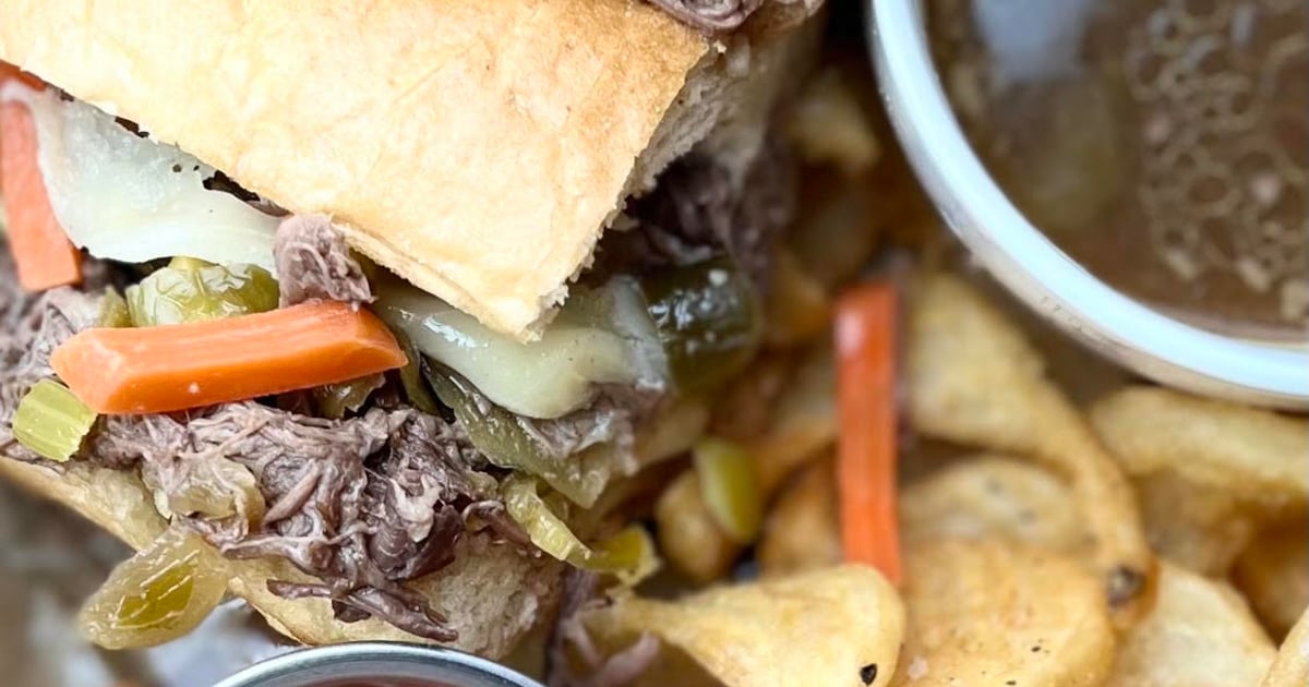 "The Bear" Italian Beef Sandwich Main Menu Huss Brewing Co.