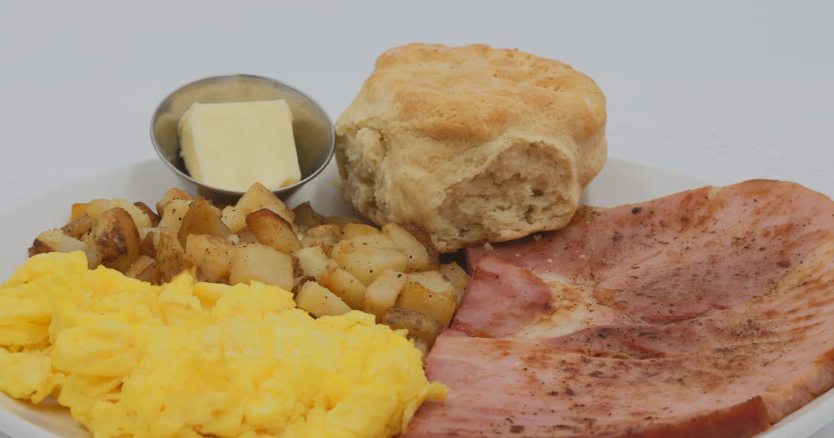 Ham Steak & Eggs Breakfast Cornerstone Bakery & Cafe Breakfast