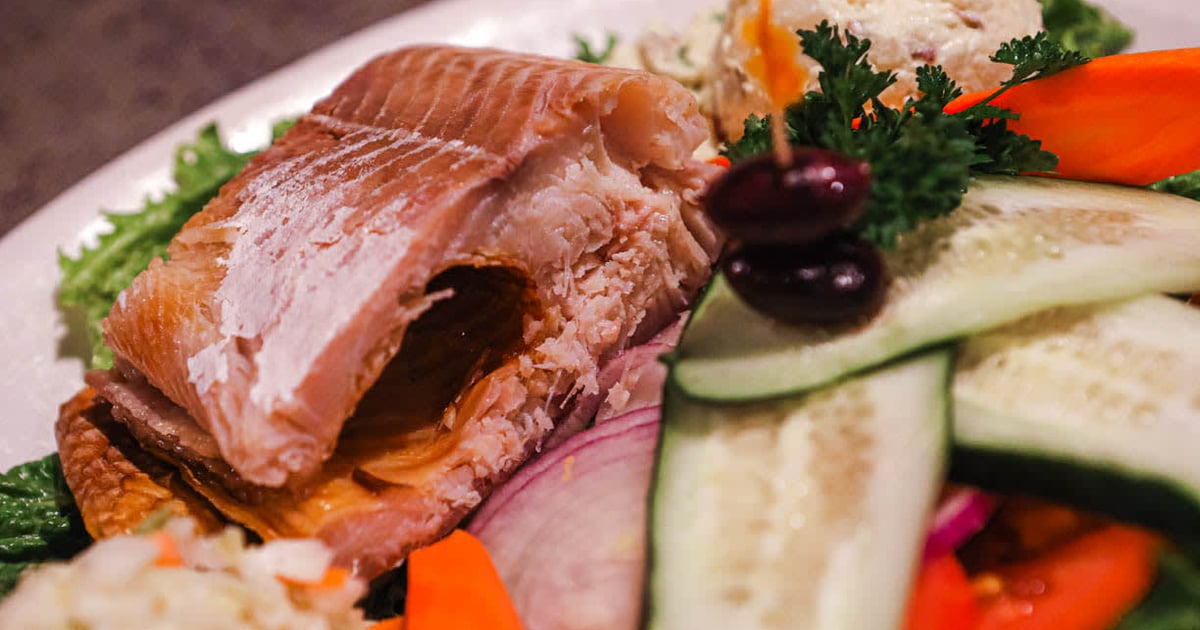 Smoked whitefish platter Breakfast Manhattan in the Desert