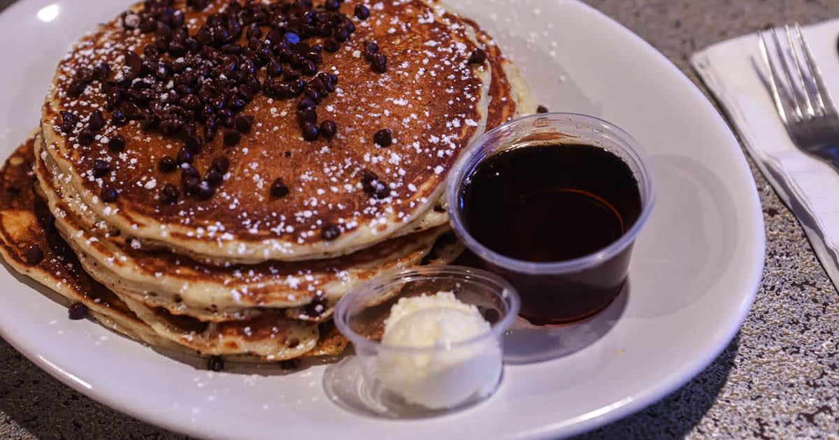Manhattan blueberry or chocolate chip pancakes Breakfast Manhattan in the Desert American