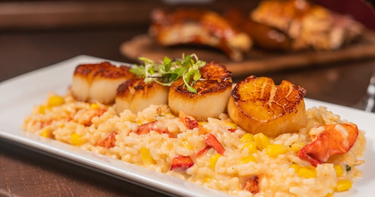 panseared local sea scallops Dinner Menu Precinct 10 Bar & Grill