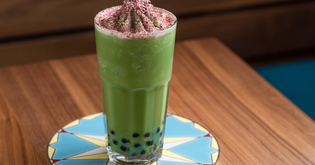 Organic Green Rose Boba Beverages Urth Caffé Coffee Shop