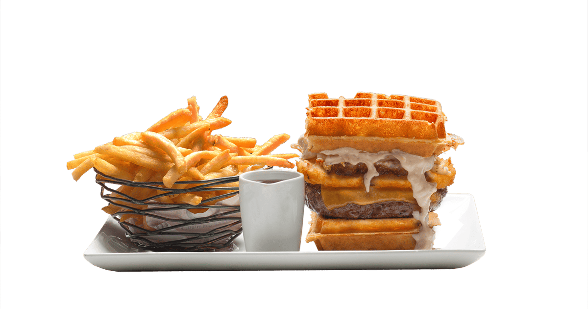 Waffle Breakfast Burger Brunch Menu Sugar Factory