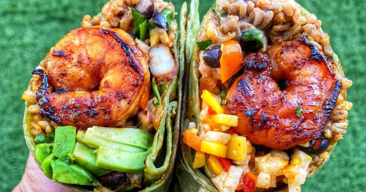 Shrimp Burrito Food ACAI GRILL