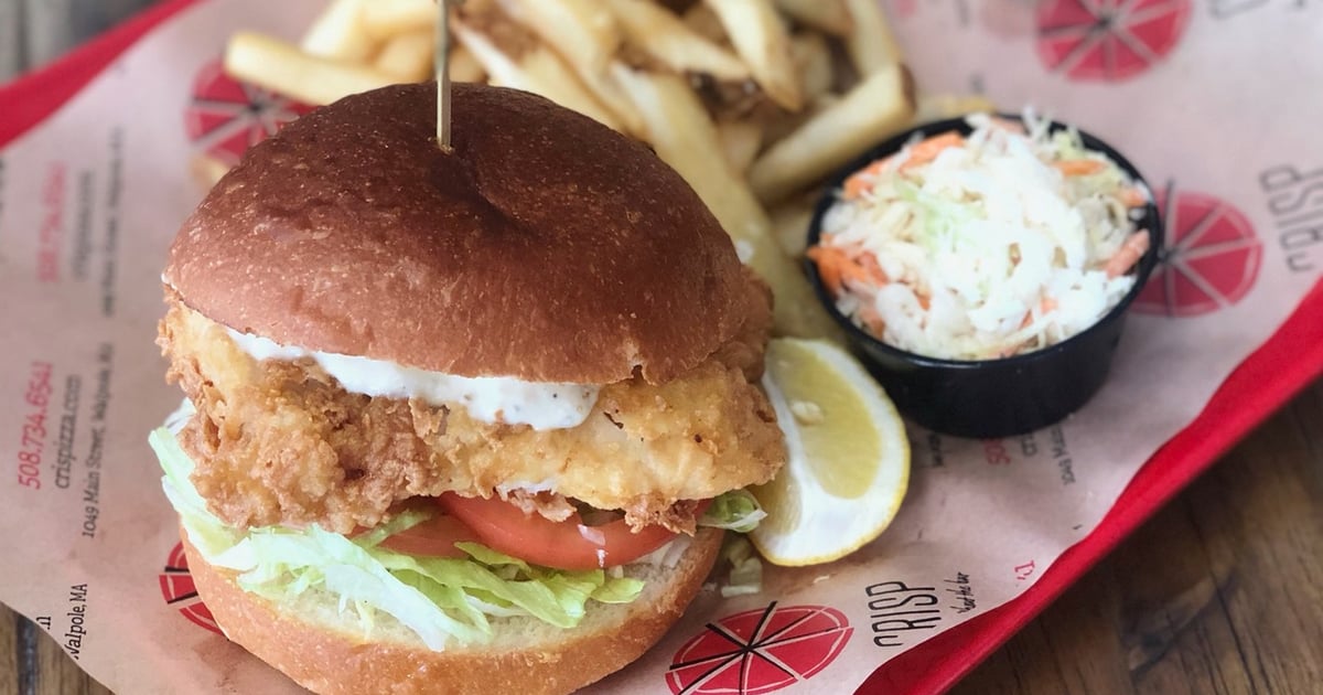 CRISP Fried Haddock Sandwich Menu CRISP