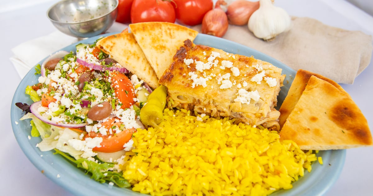 Pastitsio Dinner Main Menu The Fat Greek Restaurant in CA