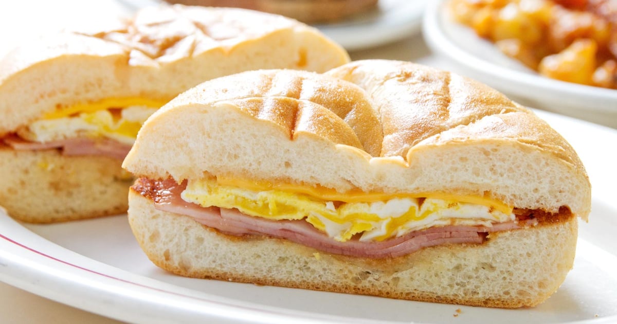 Ham, Egg, and Cheese Sandwich - Breakfast Menu - Best Edibles - Cafe in