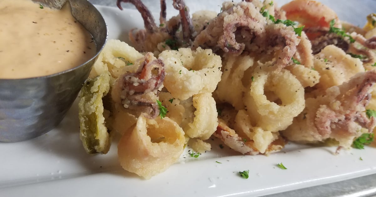 Crispy Salt & Pepper Calamari Dinner Captain Kidd Restaurant in