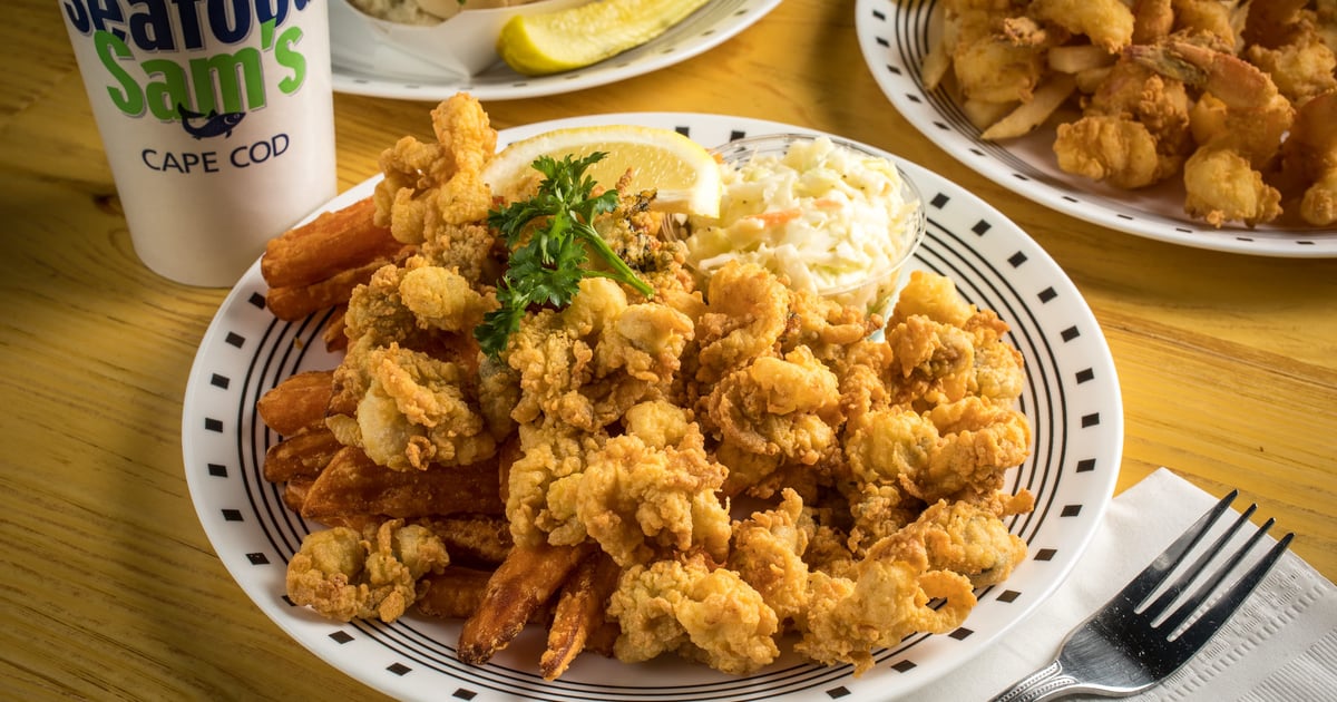 Fried Whole Belly Clam Platter Main Menu Seafood Sam's, Cape Cod, MA