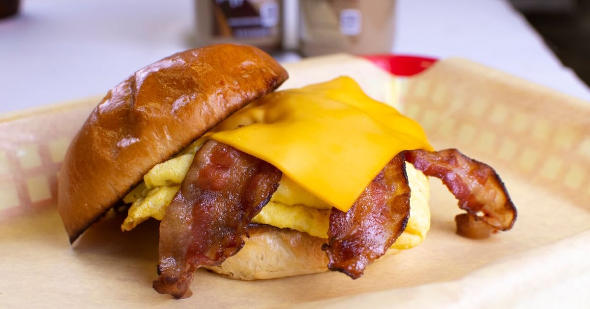 Bacon, Egg and Cheese on Brioche Bun Menu Alkobar Quick Stop & Deli