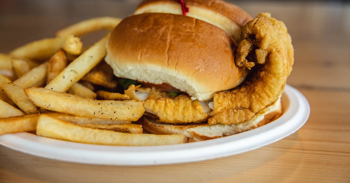 Haddock Sandwich Food Menu The Beach Plum Seafood Restaurant in NH