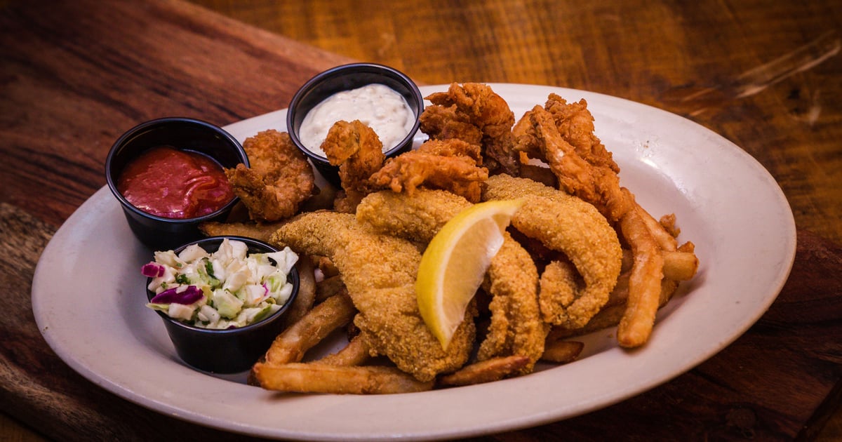 Shrimp and Catfish Combo Menu Pacific Yard House Restaurant in