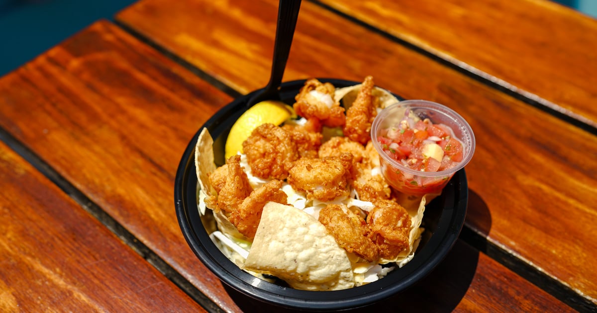 Shrimp Taco Bowl Food Hook'd Pier Bar & Grill in Panama City Beach FL
