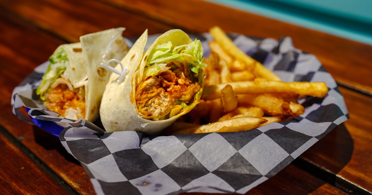 Buffalo Chicken Wrap Food Hook'd Pier Bar & Grill in Panama City
