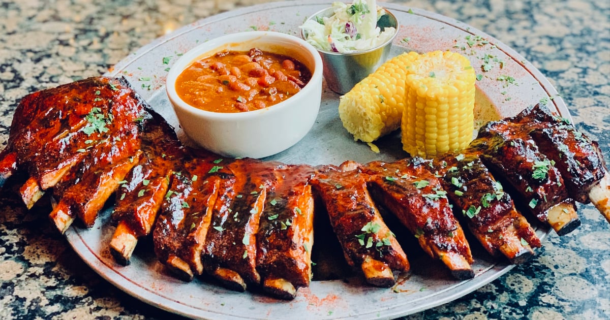 Famous St Louis Pork Ribs All Day Menu Heroes Restaurant and Brewery Brewpub in Riverside, CA