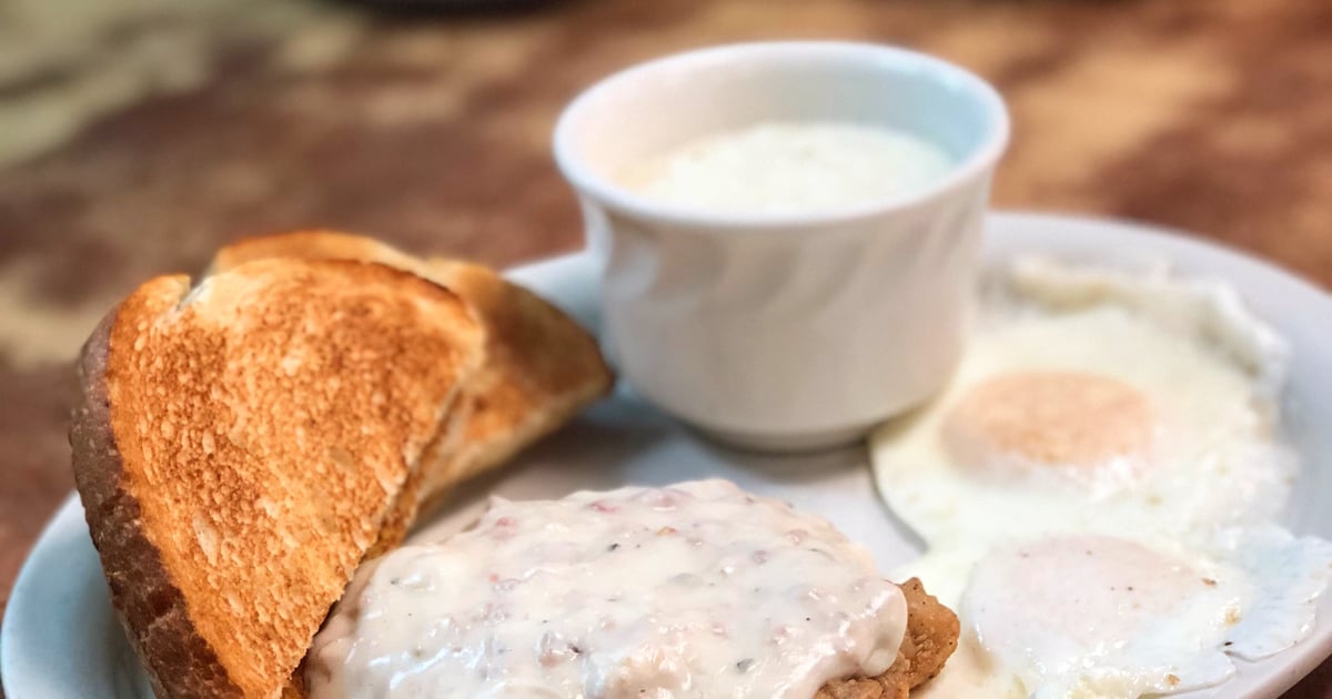 Country Fried Steak (Breaded Cubed Steak) Breakfast Menu Breakfast
