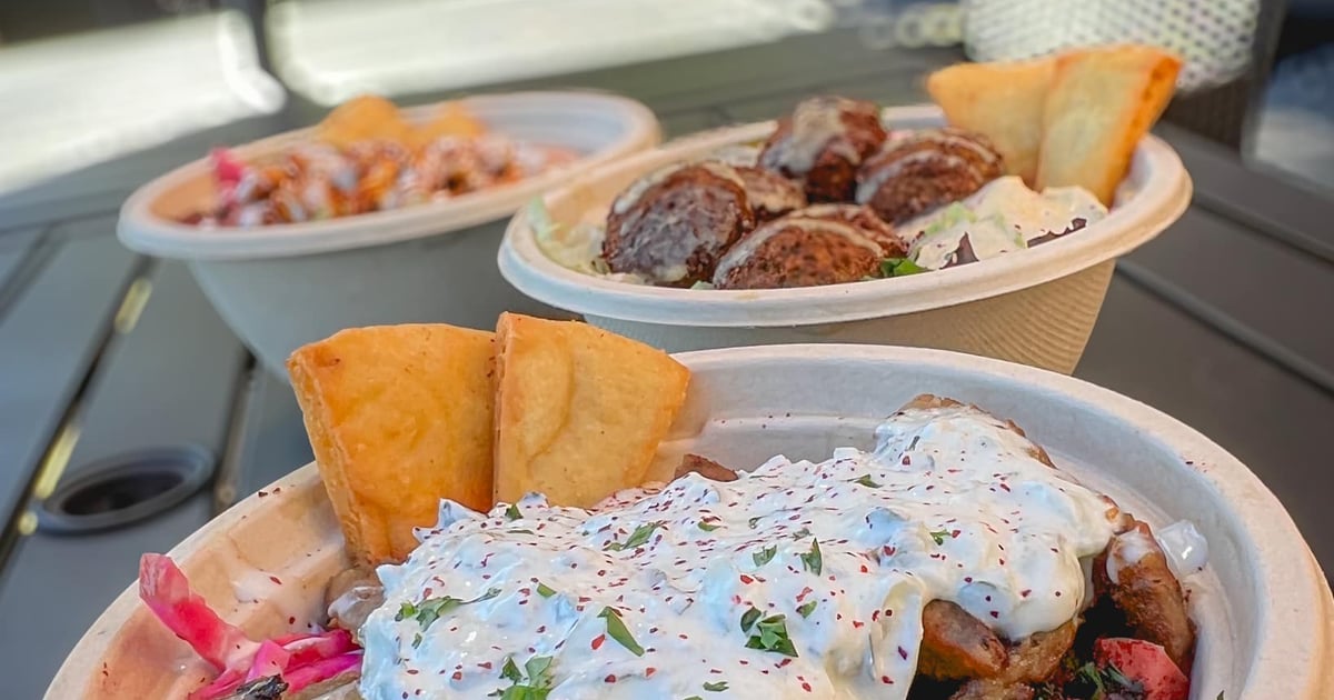 Chicken Shawarma, Gyro, or Falafel Bowl - Aladin Mediterranean Kitchen ...