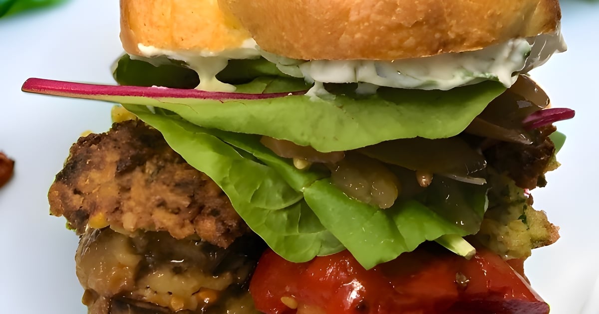 Chickpea Fritter Sandwich Main Menu Porky's BBQ