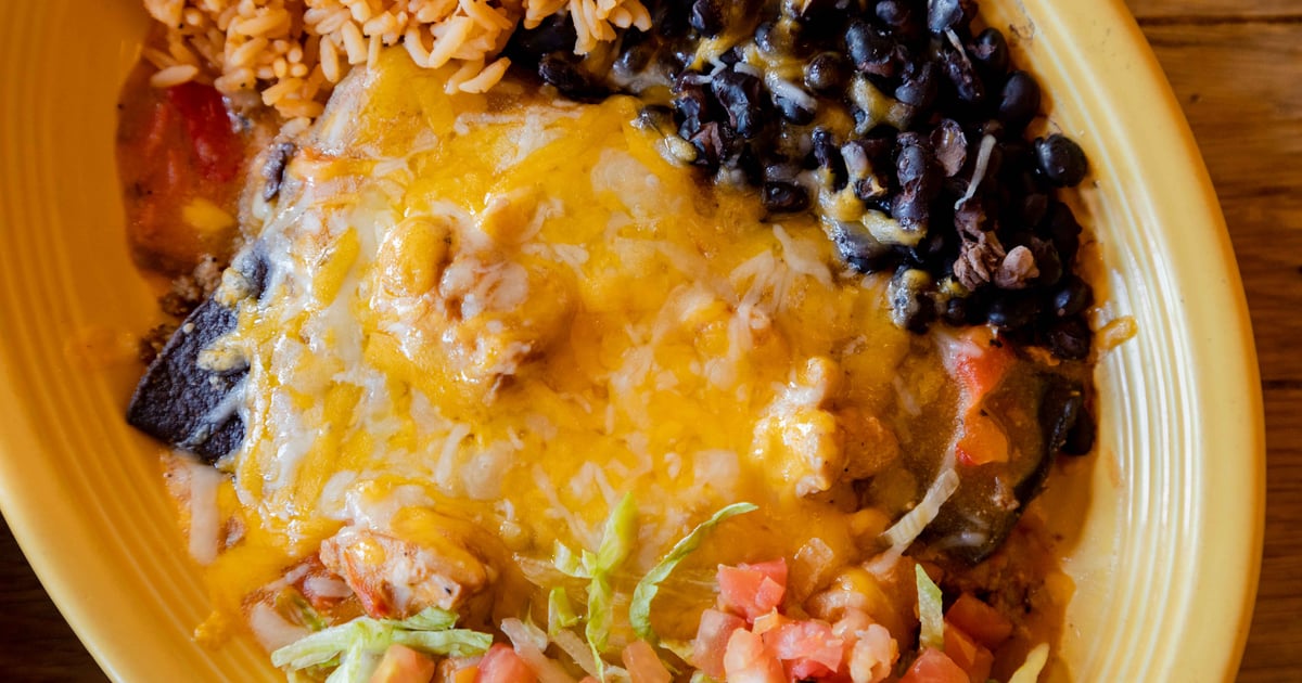 Blue Corn Enchiladas Menu Cactus Flower Mexican Restaurant