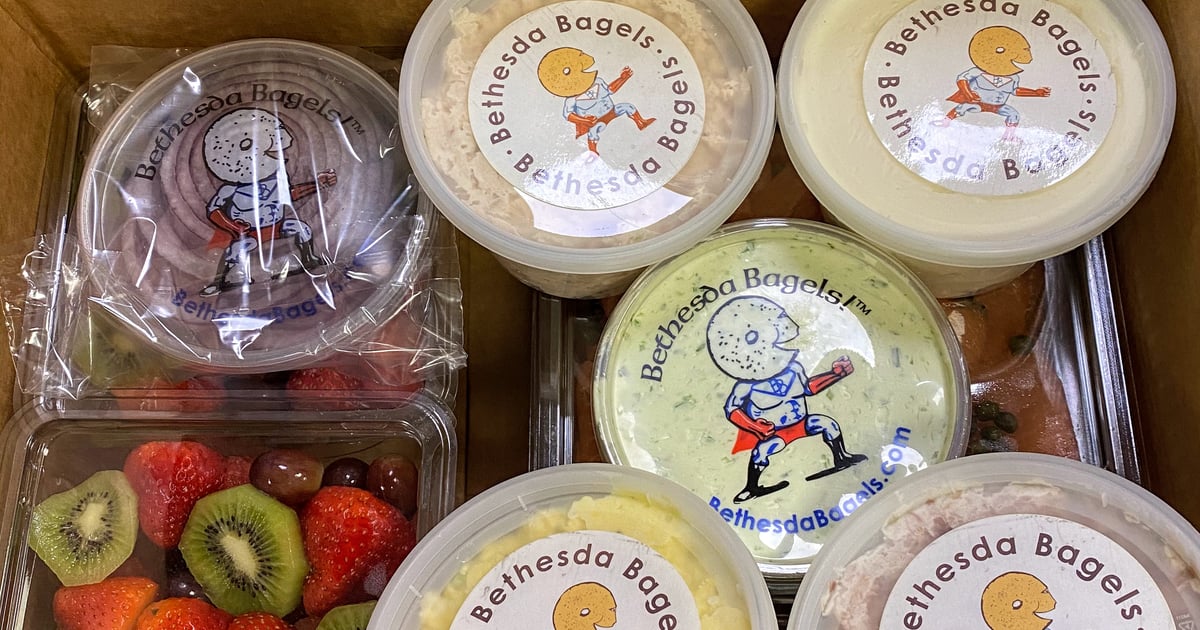 Family of Four (6 bagels included) Catering Menu Bethesda Bagels