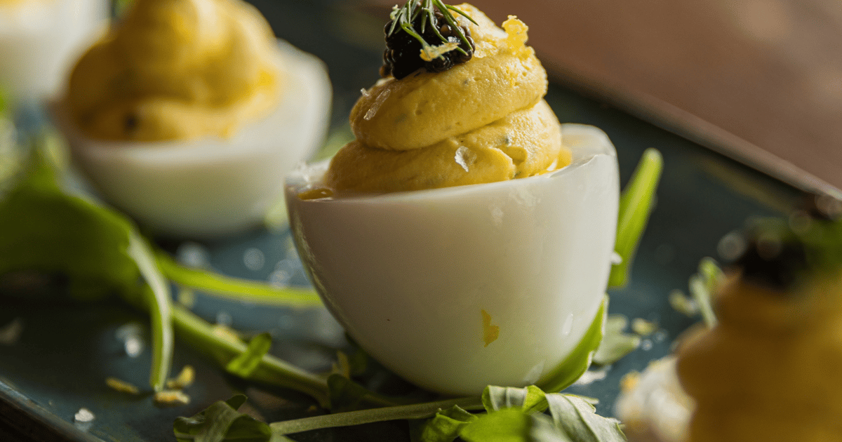 Deviled Eggs & Caviar Late Night Happy Hour Stiltsville Fish Bar