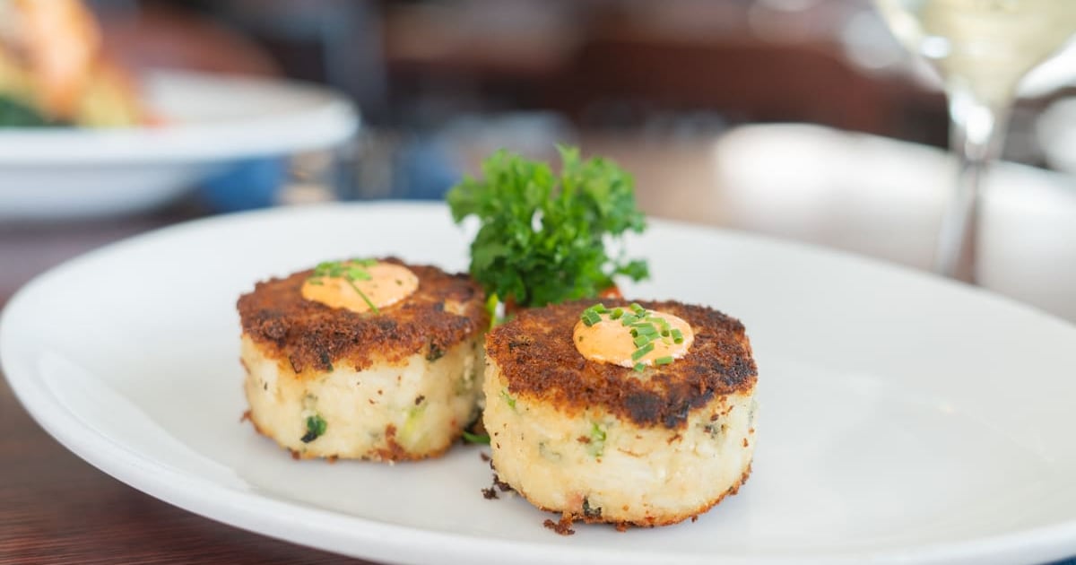 Twin Maryland Lump Crab Cakes Dinner Menu 42 Degrees North