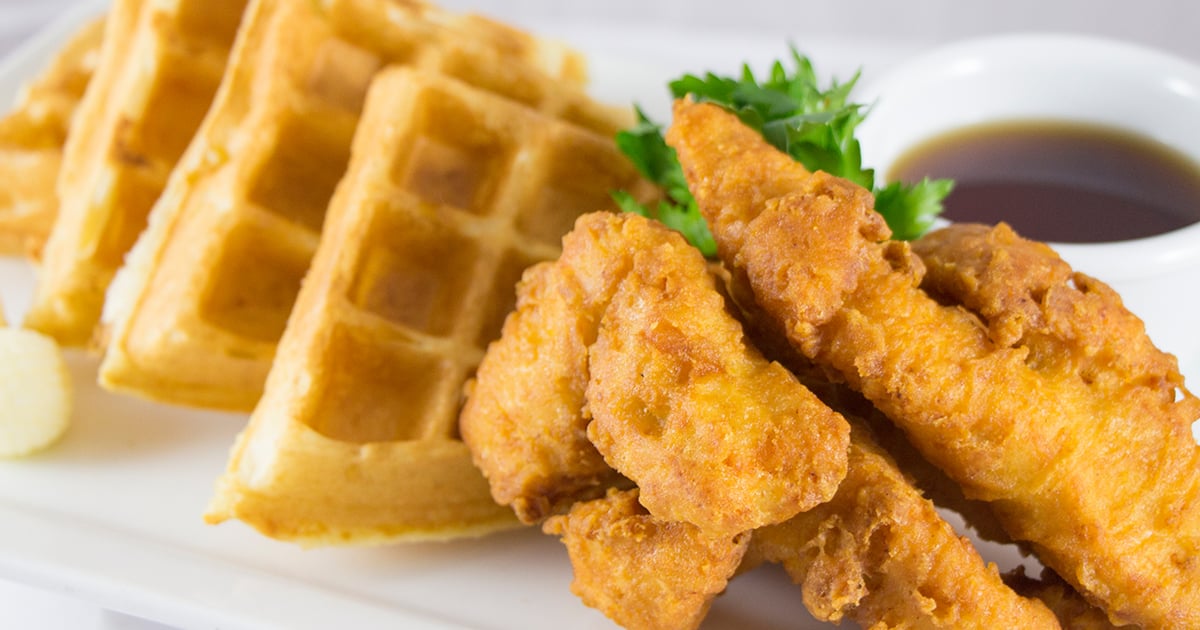 CHICKEN & WAFFLES Breakfast Angie's Family Restaurant Diner in Hemet, CA