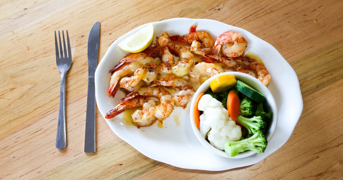 Broiled Jumbo Shrimp Lunch Menu The Hook Seafood and Oyster House