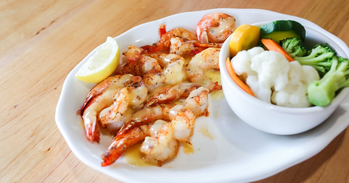 Jumbo Shrimp Dinner Menu The Hook Seafood and Oyster House