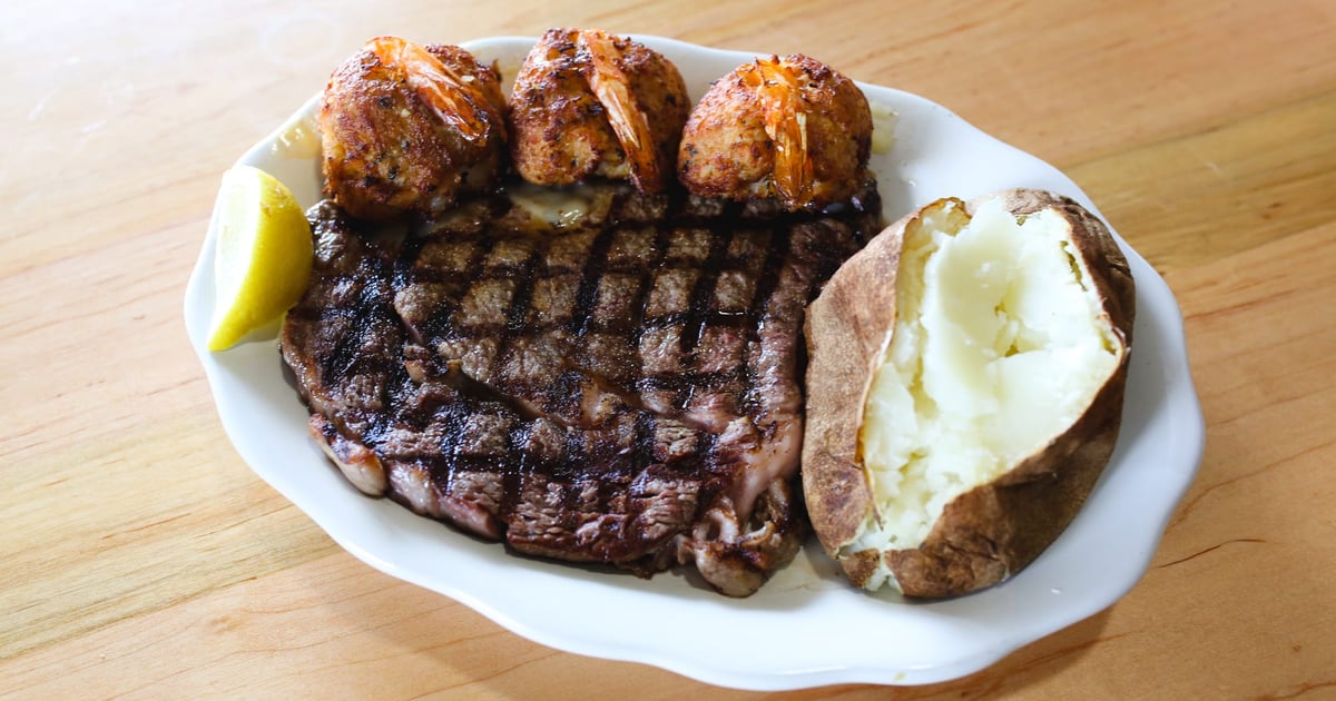 Ribeye* Dinner Menu The Hook Seafood and Oyster House Seafood