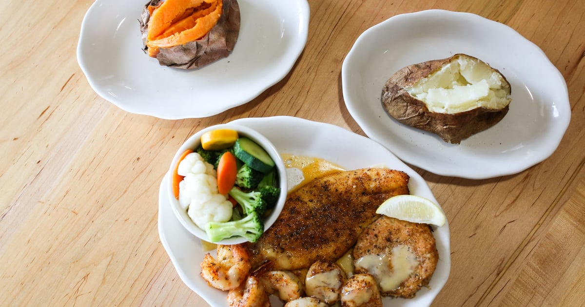 Broiled Seafood Platter Dinner Menu The Hook Seafood and Oyster