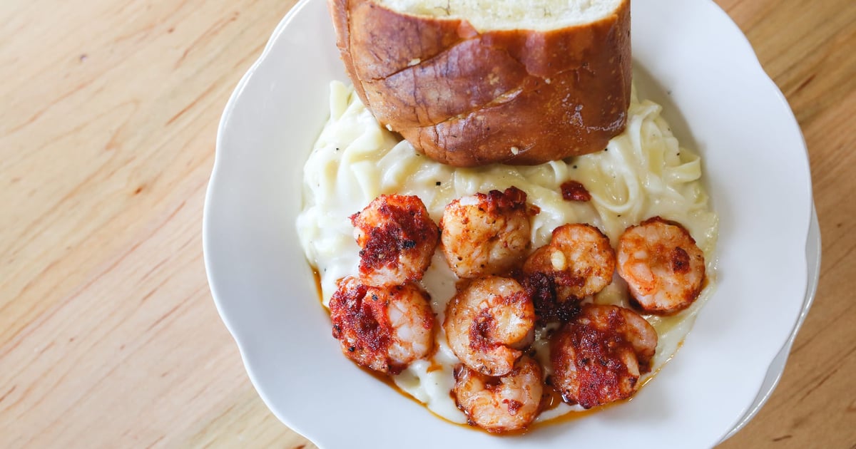 Pan Seared Shrimp Pasta Dinner Menu The Hook Seafood and Oyster