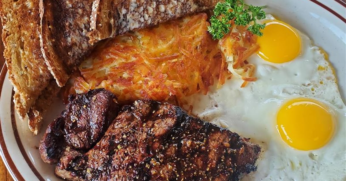 2 Sirloin Steak Breakfast Banning's Restaurant & Pie House