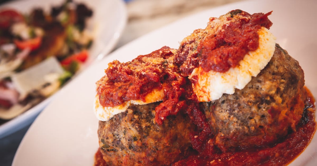 Jumbo Meatballs with Ricotta Dinner Menu Tony D's Italian