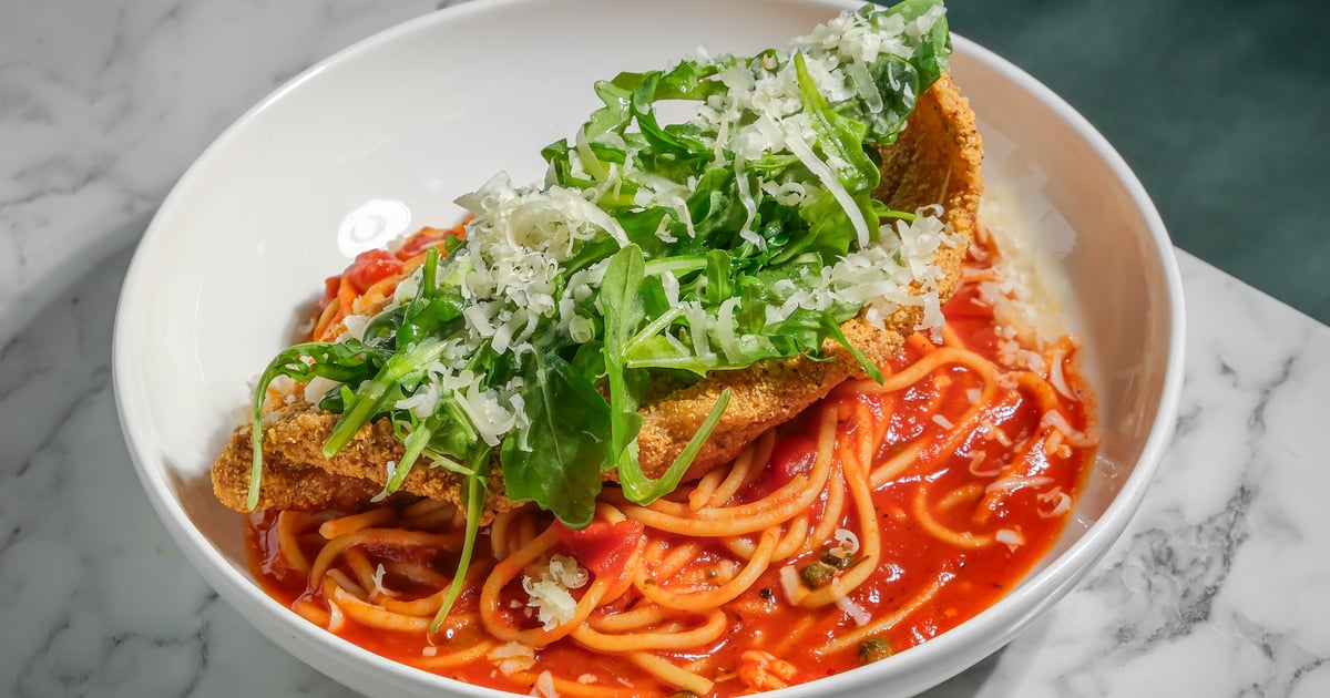 Fried Catfish & Spicy Spaghetti Food Breakfast at Barney's