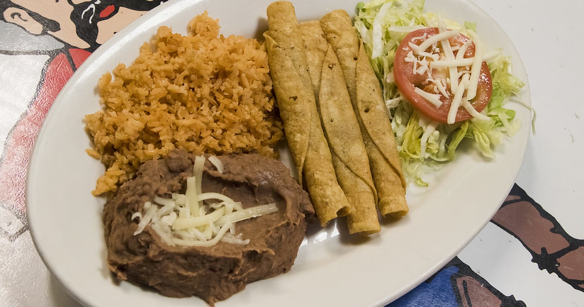 Rolled Taco Plate Dinner Lutes Casino Bar & Grill in Yuma, AZ