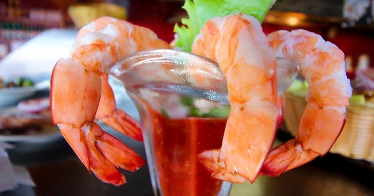 Ocean Prime - Smoking Jumbo Shrimp Cocktail? Sign us up!