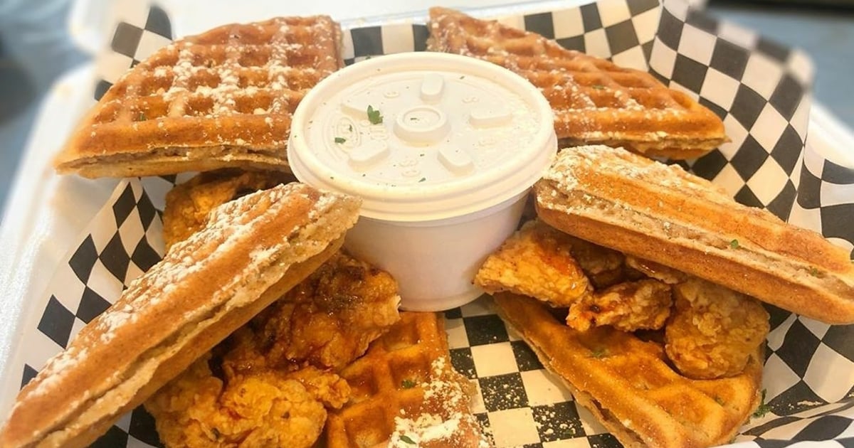 Chicken & Waffle Sliders Food R & R Breakfast Spot Breakfast