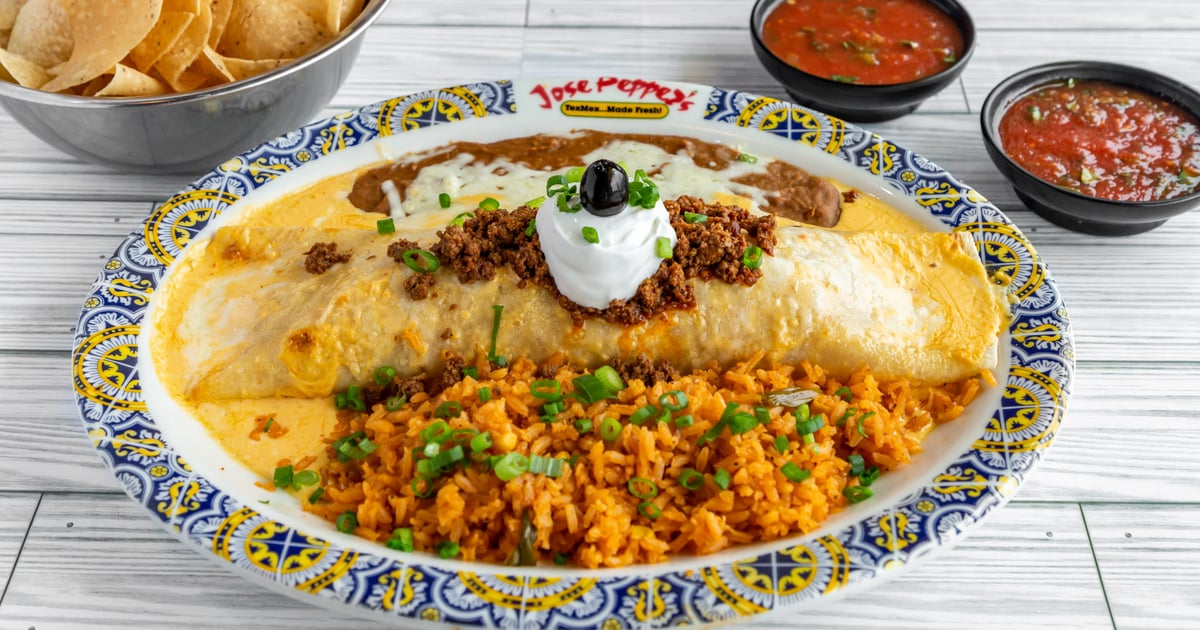 Chicken and Chorizo Burrito Dinner Jose Pepper's