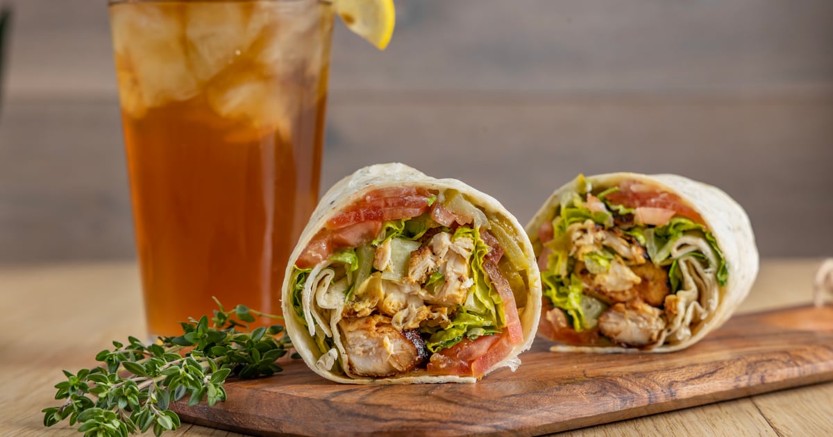 Grilled Chicken Wrap Food Menu Salt & Olive Mediterranean Food