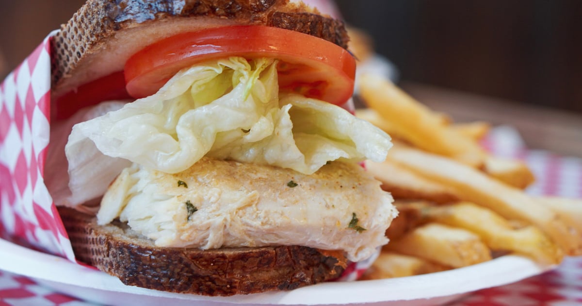 Smoked Halibut Sandwich TAKE OUT MENU The Salmon Cooker Seafood