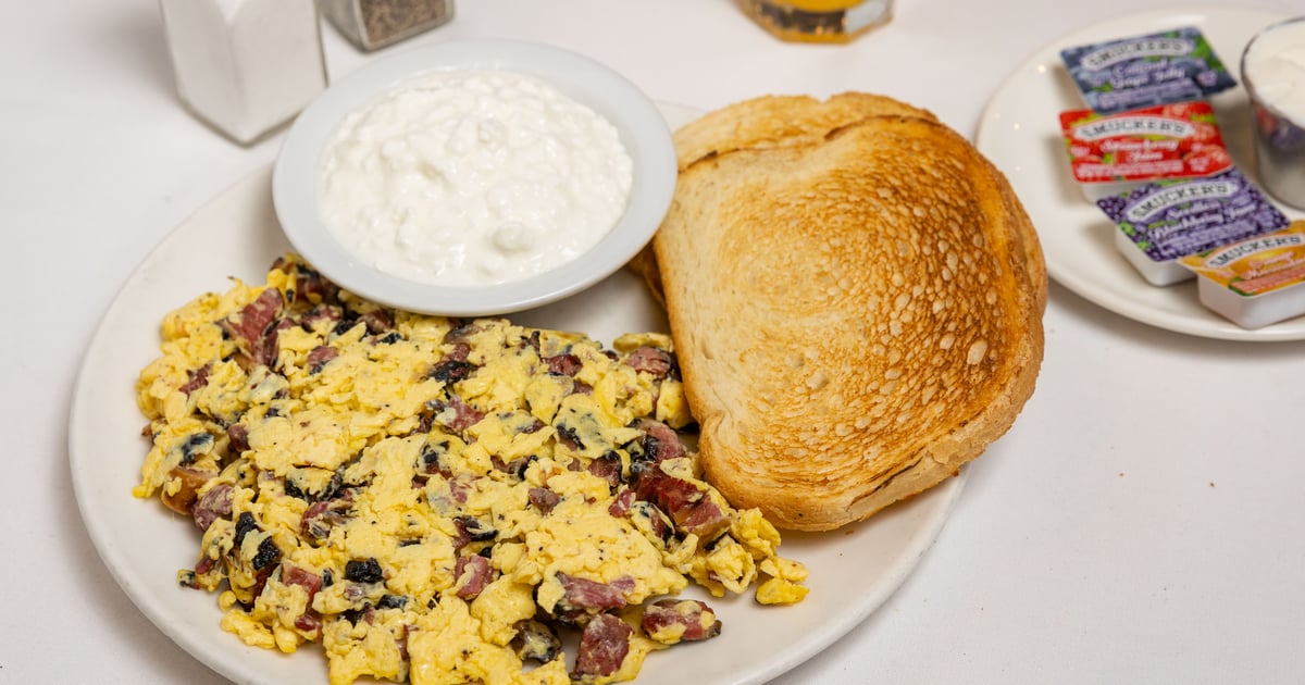 Pastrami & Eggs Scramble Main Menu Lovi's Deli Delicatessen in