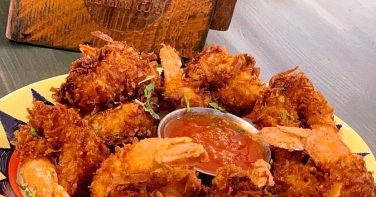 Plantain Coconut Shrimp Dinner Miss B's Coconut Club Caribbean