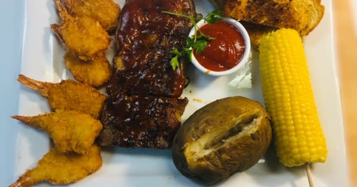 1/2 Rack of Baby Back Ribs & Fried Shrimp - Cactus Cantina ...