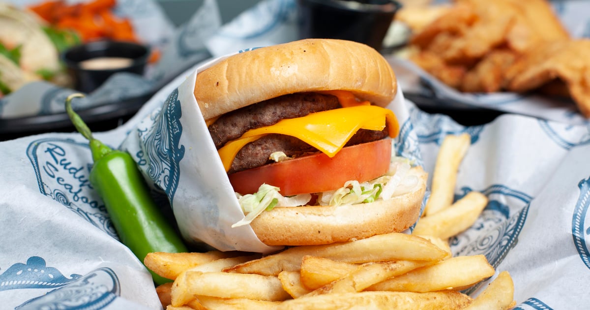 Jumbo Hamburger Main Rudy's Seafood Seafood Restaurant in San