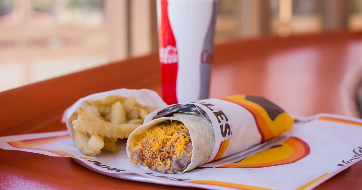 Bean and Cheese Burrito Menu Naugles Tacos & Burgers