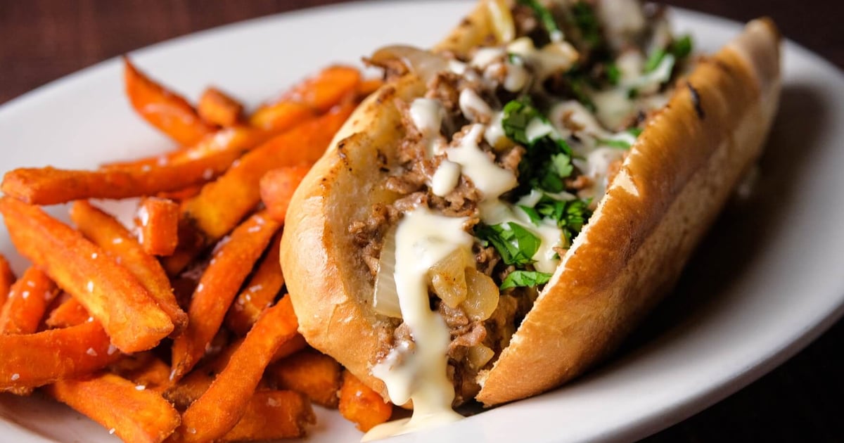 Classic Philly Cheesesteak Food Iron Horse Tavern Tavern in Norcross, GA