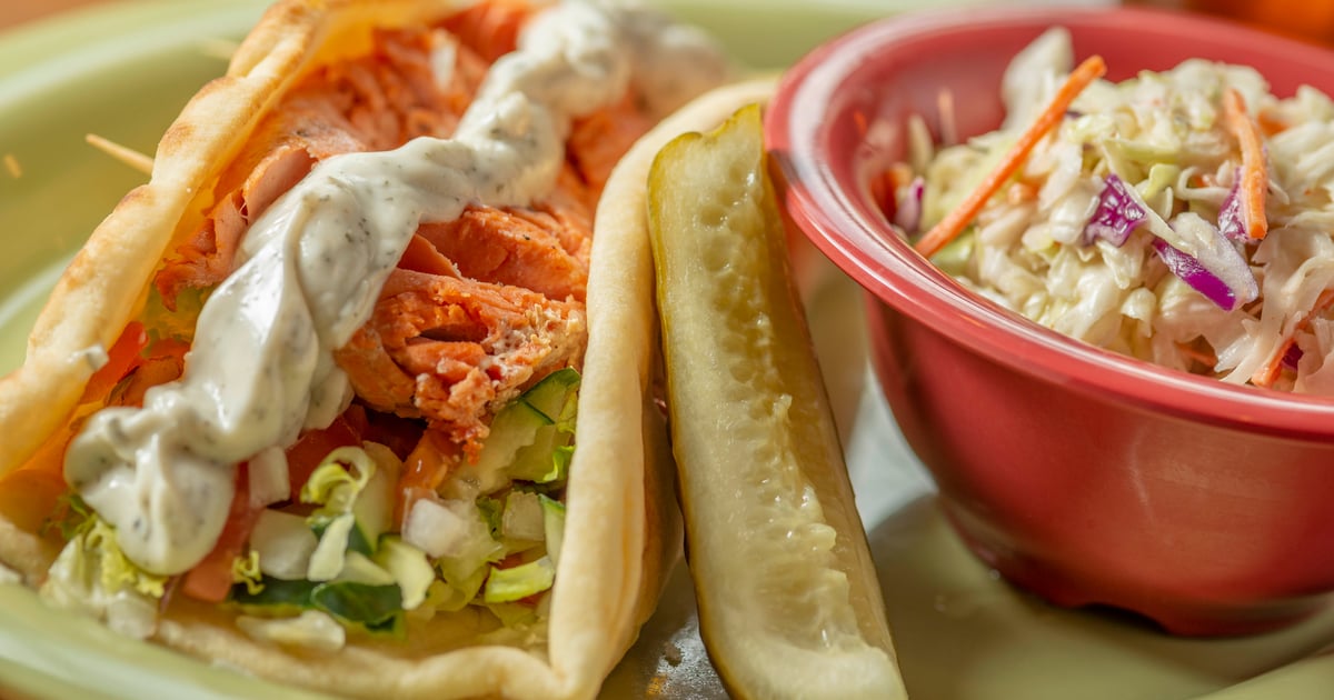 *Wild Alaskan Sockeye Salmon Gyro Main Great Full Gardens Health