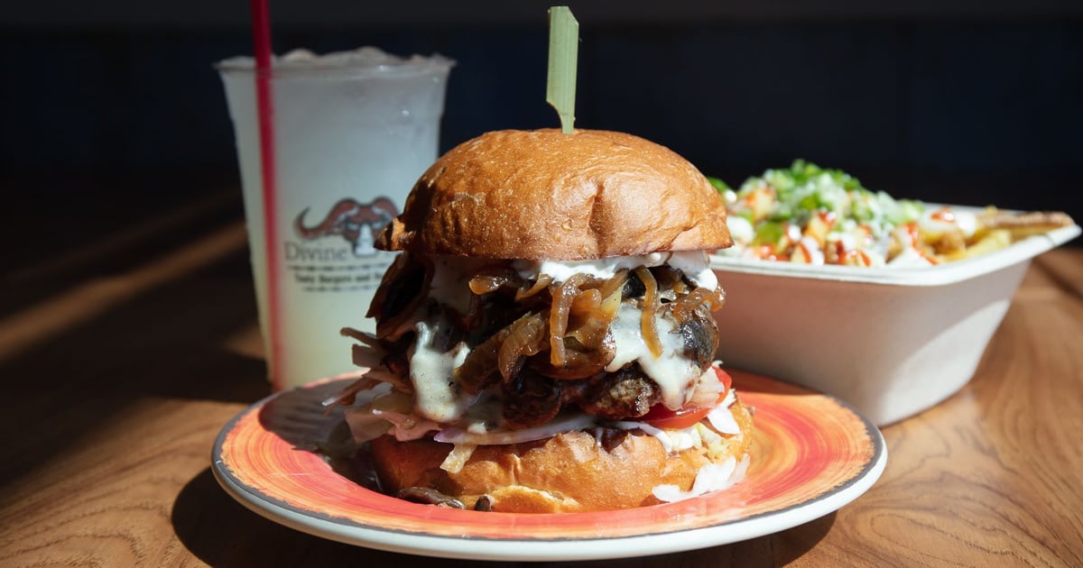 Magic Mushroom Burger - Divine Bovine Burgers - Burger Joint in